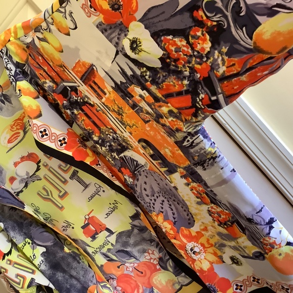 David Meister Open Front Kimono Golden Multi Sicilian SZ M/L - Picture 7 of 13